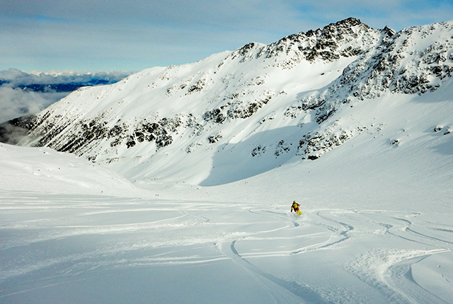 Whistler Blackcomb glacier skiing, BC, Canada.